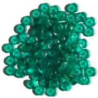 100 2x6mm Matte Emerald Rondelle Beads
